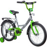 Детский велосипед NOVATRACK VECTOR 18” серебристо-зеленый 183VECTOR.SL9
